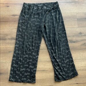 Harley-Davidson Black Lounge Pants with White Script ! Large